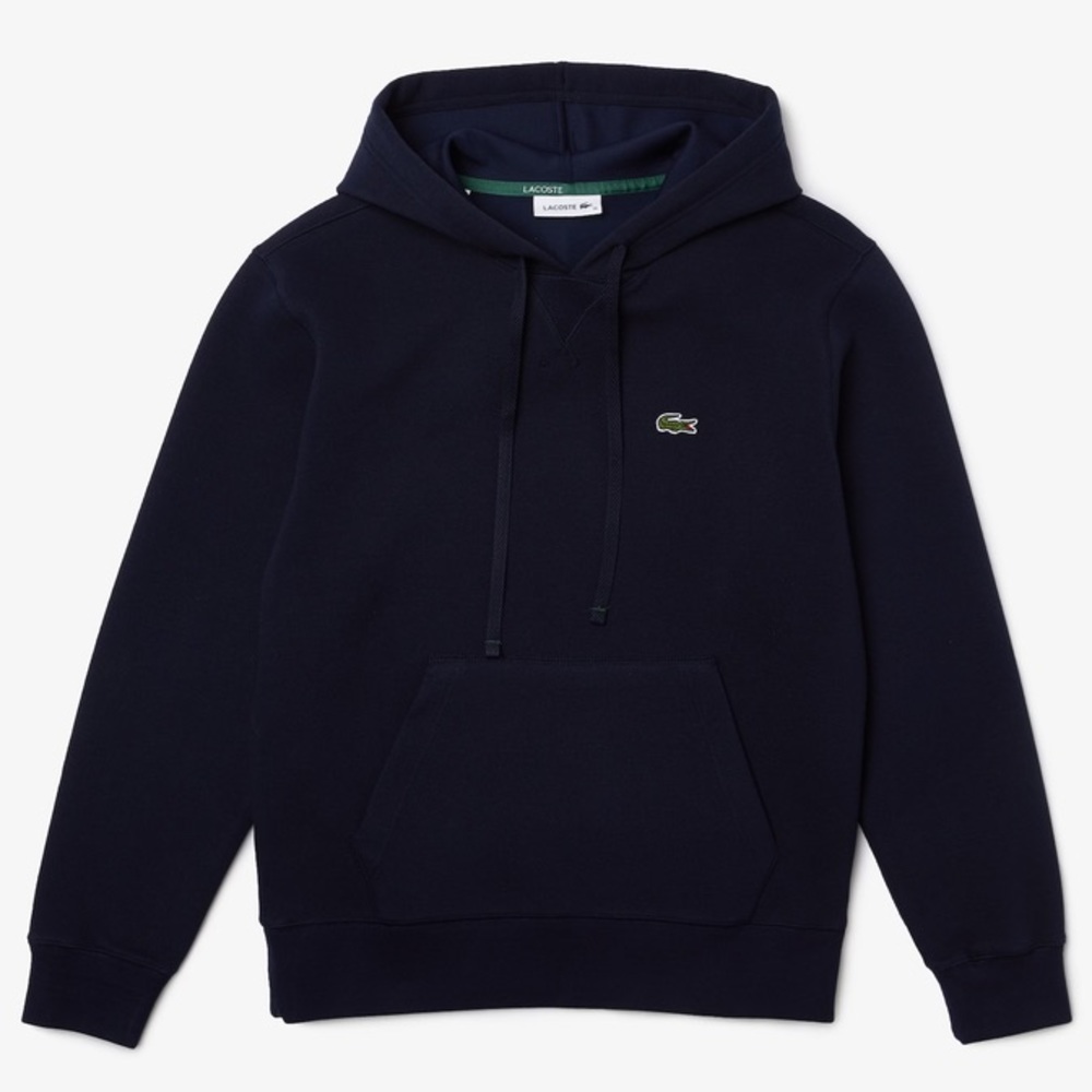 Lacoste Women’s Loose Fit Hooded Cotton Blend Sweatshirt